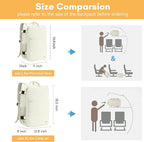 Taygeer Travel Backpack for Women, Carry On Backpack with Shoe Pouch, TSA 15.6" Laptop Back Pack Flight Approved, College Gym Bag Casual Daypack for Weekender Business Hiking,Beige