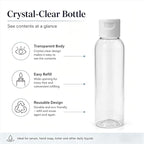 TRENDBOX 6 Pack Plastic Empty Bottles with Flip Cap for Shampoo, Lotions, Liquid Body Soap, Cream (4 oz / 120 ml)