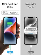 10FT iPhone 14 13 12 Charger Fast Charging 20W PD USB C Wall Charger with 10FT Fast Charging Cable Compatible iPhone 14/13/12/11/Pro/Pro Max/Mini/Xs Max/XR/X, iPad - Green