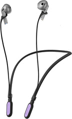 HALLJOY for Galaxy Buds 4/4 Pro/Buds 3/3 Pro Strap Neckband, Anti-Lost Accessories, Support Volume Control, Ergonomic Design, Fit Airpods Pro 3/2/1, Airpods 4, 3, 2, 1, Black Band/Purple Tip