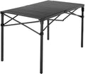MOUNTAIN SUMMIT GEAR Heavy-Duty Roll-Top Table for Camping - Portable Aluminum-Top Folding Table with Steel Frame by Caddis Sports (Medium)