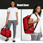 Uarition Gym Duffle Bag for Women - 55L Red Large Duffel Bags for Sports, Workout, Traveling, Durable Heavy Duty Duffel Gear Bag