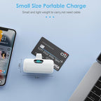 Small Portable Charger for iPhone 5000mAh, PD Fast Charging Power Bank,Mini Battery Pack Portable Phone Charger Travel Essentials for iPhone 14/14 Pro Max/13/13 Pro/12 Pro/11/XS/XR/X/8/7/6/SE Series