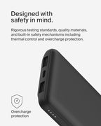 Belkin Portable Charger - 15W 3 Port Power Bank Battery Pack with 10000mAh Battery - Fast Charging for iPhone, Samsung Phone, More - USB C to A Cable Included