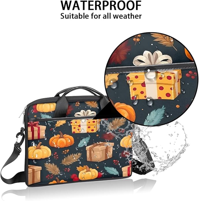 Laptop Shoulder Bag for Women Men, Waterproof Computer Case Messenger Bag Briefcase for Business Office Travel