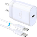 TT&C 30W USB-C Fast Charger with 10ft Extra Long Cable, PD Wall Plug for iPhone 17 16 15 Pro Max, iPad Air, and Samsung Galaxy S26 S25 S24, White, 1-Pack