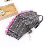 WANLIAN Folding umbrella Travel Umbrella Folding UV Resistance Lace Parasol Umbrella Sun Umbrella For Women Girls sunshades with lace decoration