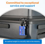 Forge TSA Approved Luggage Locks 4 Digit Combination TSA Travel Locks with TSA008, Open Alert Indicator, Zinc Alloy Body for Luggage, Suitcase, Backpack, and More. Blue 4 Locks.