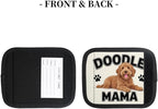 2 Pack Luggage Handle Wrap with Travel Tags - Non-Slip Protective Cover Soft Handle Grips Covers for Suitcase(Doodle Dogs)
