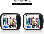 2 Pack Luggage Handle Wrap with Travel Tags - Non-Slip Protective Cover Soft Handle Grips Covers for Suitcase(Nurse)
