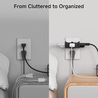 [ETL Listed] Cable Matters 3-Pack 3 Way Plug Adapter 15A 1875W, 3 Prong 3 Outlet Adapter, Power Splitter Plug Outlet, 3 Way Electrical Splitter, Black