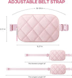 Fanny Pack for Women Men, Waterproof Belt Bag with Adjustable Strap & Back Anti-Theft Zipper Pocket, Lightweight Crossbody Bag for Travel, Workout, Running (6.Pink upgrade)