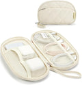 BAGSMART Cord Organizer Travel Cable Bag, Compact Tech Electronic Organizer Travel Case, Essentials for Charger, Cable, Phone, Flash drive - Beige