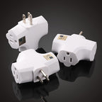 3 Outlet Wall Adapter T-Shaped, UL Listed 3 Prong Grounded Plug Extender,125V 1875W - Heavy Duty Multi Outlet Wall Plug,Power Outlet Splitter (1 Pack)