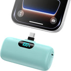 Feob Mini Portable Charger 5000mAh Power Bank,15W PD USB C Cell Phone Portable Power,LCD Display Battery Pack Compatible with iPhone 17/Air/17 Pro/17Pro Max/16/15 Android/Samsung/Moto(Type-C Only)