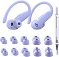 10 Pairs for Beats Powerbeats Pro 2 Ear Tips with Cleaning Kit, Non-Slip Soft Silicone Fit in Case Beats Earbuds Replacement Tips for Beats Powerbeats Pro 2 - Hyper Purple
