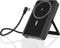 10000mAh Magnetic Wireless Power Bank Fast Charging , Mag-Safe Protable Charger Bulit in USB C Cable and Stand 22.5W PD USB C Fast Charger,Magnetic Battery Pack for iPhone 17 Pro/17 Air/16/15/14/13/12