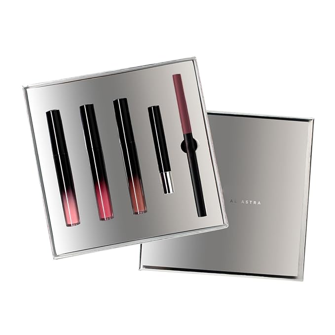 Alvivi Lip Makeup Set for Women | 5-Piece Long-Lasting & Hydrating with Lipstick Lip Liner | Daily Beauty Essential Set D One Size
