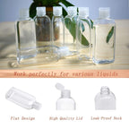 Clear Plastic Empty Squeeze Bottles 18 Pack 3.4oz/100ml with Flip Cap TSA Travel Bottle for Shampoo, Conditioner & Lotion (18 Counts)