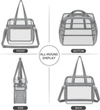 USPECLARE Clear Bag for Stadium Events,Transparent Bag for Work Sports Games Concerts Travel Gym