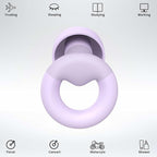 JUSTRVN Ear Plugs for Sleeping, 2 Pairs of Reusable Earplugs for Noise Reduction 25dB-30dB with 8 Ear Tips, Soft Hearing Protection Ear Plugs for Concert,Noise Sensitivity, Study & Work