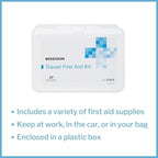 McKesson First Aid Kit - Travel Ready Portable Emergency Supplies for Minor Wound Care - Adhesive Bandages, Gauze Pads, Antiseptic Wipes, Burn Cream - Ideal for Travel, Car & On-The-Go - 37 Pieces