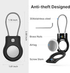 Air tag Holder,(4 Pack) Air tag Keychain with Secure Lock,Air Tags Case with Wire Cable for Apple Airtag,Anti-Lost Protective Case with Keyring for Luggage, Key, Pet, Bag, Black