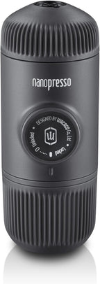 WACACO Nanopresso Portable Espresso Machine, Evolution of the Minipresso, Maximum Pressure 18 Bar, Travel Coffee Maker, No Need for Battery, Manual Operated, Grey