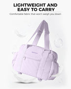 Small Gym Bag for Women - Puffer Duffle Weekender Work Duffel Carry on Overnight Nurse Dance Yoga Workout Tote Bag with Yoga Mat Holder Wet Compartment Coin Purse BPA-Free