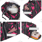 mezhsa Kids Overnight Duffle Bag Girls Boys Sports Gym Bag with Shoe Compartment Wet Pocket Camouflage travel bag (Blue)