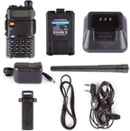 Baofeng UV-5R Two Way Radio Dual Band 144-148/420-450Mhz Walkie Talkie 1800mAh Li-ion Battery(Black)