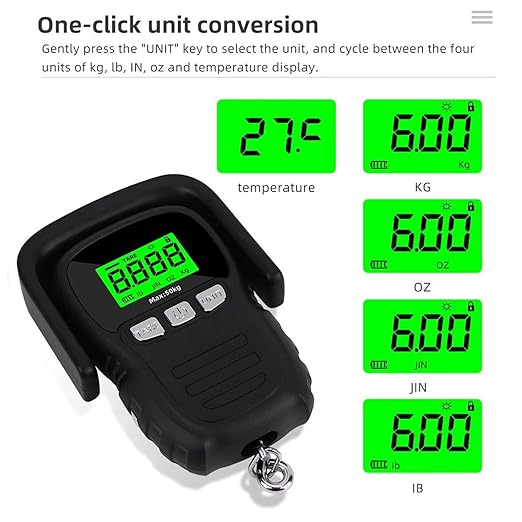 Luggage Weight Scale, Handheld Scale 50kg/5g Hanging Hook Digital Scale LCD Backlight Electronic Weighting for Travel Luggage Weighting,for Travel