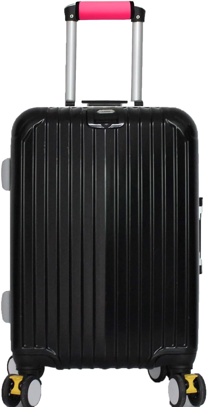 Neoprene Luggage Handle Wraps for Traveling Bright Color Luggage Tags|Handle Wraps|Handle Covers (Pink 01)