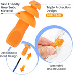 Silicone Ear Plugs, 100 Pairs Hearing Protection for Shooting, Swimming, Sleeping, Noise Cancelling, Corded, Multicolor