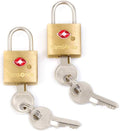 Samsonite Travel Sentry 2-pack Key Locks, Brass, 2-Pack