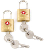 Samsonite Travel Sentry 2-pack Key Locks, Brass, 2-Pack