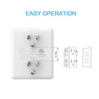 Outlet Extender, HICITY Multi Plug Outlet with 6 Electrical Outlets Adapter, 3-Prong Wall Outlet Tap for Cruise Ship Home Office Dorm, White (4 Pack)