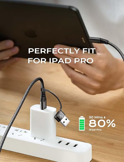AINOPE USB C to USB C Cable, 10 FT USB C Cable Fast Charging with USB to USB C Adapter, 60W USB to USBC Cable for iPhone 17 Pro Max Air Type C Cable for iPhone 16/15/14/13/12, Black