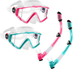 Aegend Snorkeling Gear for Adults Youth Kids, Snorkel Mask with Top Dry Valve - Panoramic View Anti-Leak and Anti-Fog with Mesh Bag for Snorkeling, Scuba Diving, Freediving & Swimming