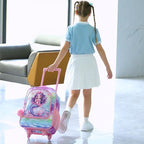 Girls Suitcase, Kids Sequins Rolling Luggage, Cute Mermaid Travel Carry on for Elementary Preschool Toddler