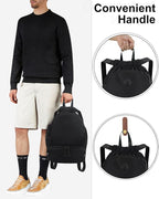 RHDZO Drawstring Backpack Gym Backpack with Shoe Compartment for Men Women String Sports Bag with Wet Pocket Cinch Swim Beach Bag, Large Black
