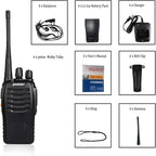 pxton Two Way Radios Long Range Walkie Talkies for Adults with Headphones,16 Channel Handheld 2 Way Radio Rechargeable with Flashlight Li-ion Battery and Charger（6 Pack）