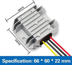 DC-DC (15V-32V) 120W 10A 24V to 12V Buck Converter, Power Transformer, Voltage Regulator IP68 Waterproof Module for Scooters, Cars, Trucks