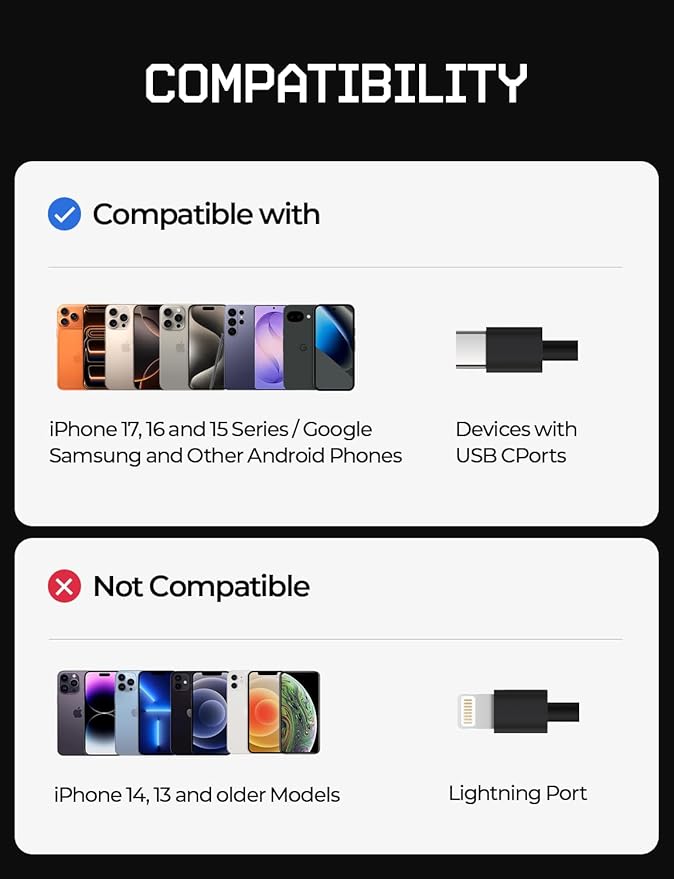 LISEN 0.2‘’ Ultra Slim Power Bank Fast Charging USB C，5000mAh Alloy Ultra Thin Power Bank，Portable Charger with Built in Cable for iPhone 17/16/15 & Samsung（No-Wireless）,Gifts for Men Women
