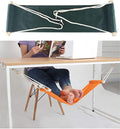 Home-organizer Tech Portable Adjustable Foot Hammock for Corner Desk Office Foot Rest Mini Under Desk Foot Rest Hammock for Home, Office, Airplane, Travel, Study and Relaxing (Dark Green)