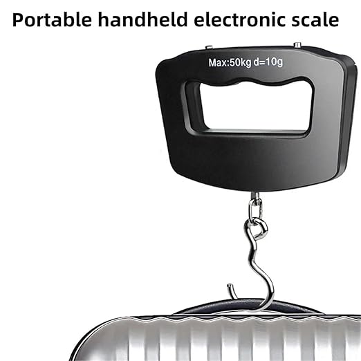 Luggage Weight Scale, 50kg/10g Travel Luggage Scale Portable Handheld Electronic Scale with Hook Gram Scale Express Delivery Fishing Handheld Scale,for Travel