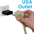 ROAD WARRIOR Travel Plug Adapter for Europe/UK/Australia/China/USA Outlet, Compact Lightweight Japan-Designed, RWG01BK