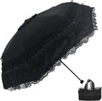 URAWESO Vintage Lace Parasol Gothic Lolita Umbrella UV Sun Protection Witch Cosplay Photoshoot Props Party Decoration