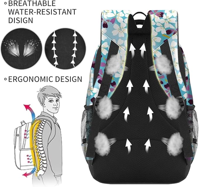 rickyh style School Backpack Travel Bag for Men & Women Lightweight College Back Pack with Laptop Compartmen