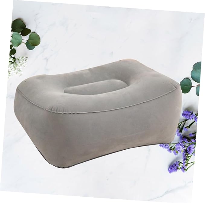 STOBOK Inflatable Footrest Adjustable Footrest Pillow Airplane Footrest Pillow Car Mats for Office Foot Rest Inflatable Footstool Outdoor Inflatable Foot Rest Wedge Shape Travel Pedal